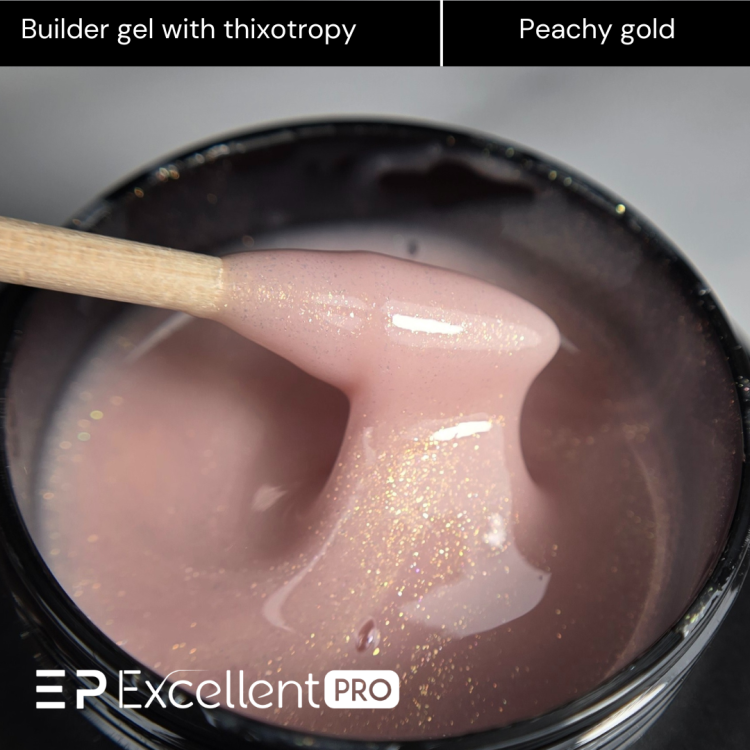 Excellent PRO Thixotropy gel with effect Peachy Gold 50g