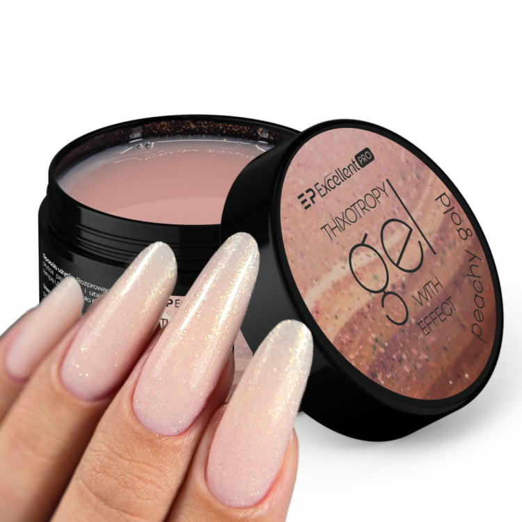 Excellent PRO Thixotropy gel with effect Peachy Gold 50g