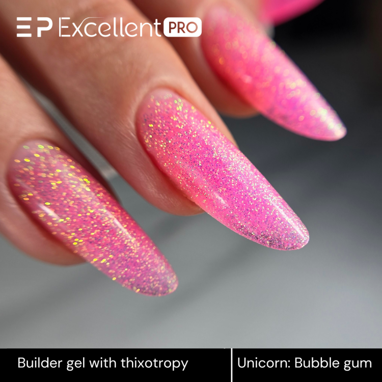 Excellent PRO Thixotropy gel with effect Unicorn Bubble Gum 50g