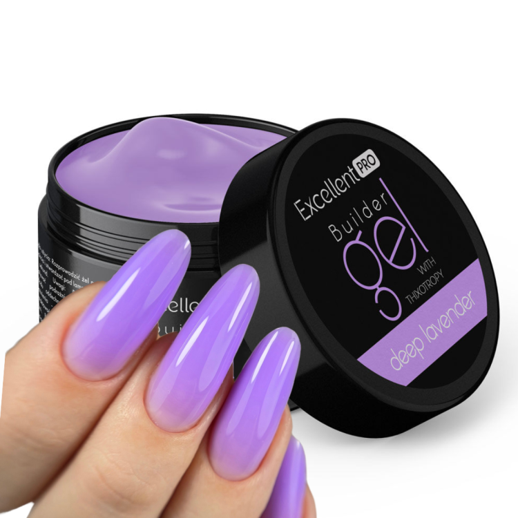 Excellent PRO Builder gel with thixotropy deep lavender