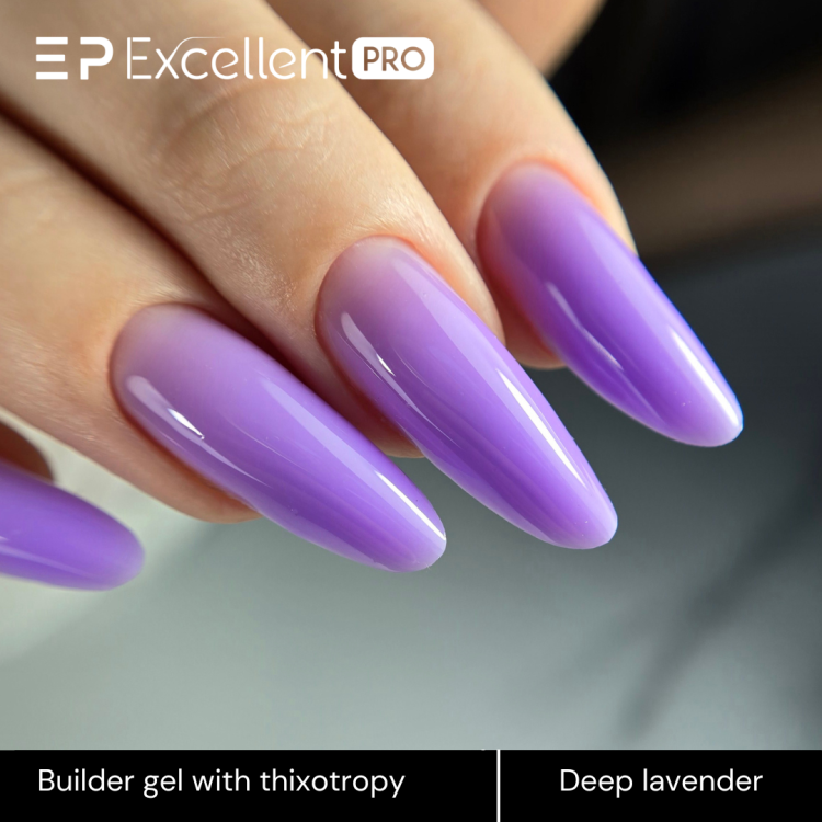Excellent PRO Builder gel with thixotropy deep lavender