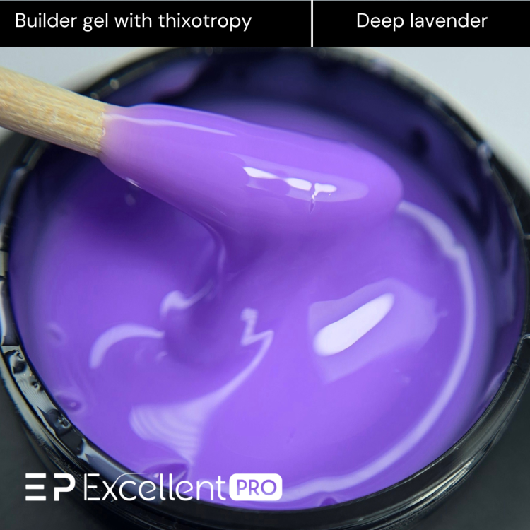 Excellent PRO Builder gel with thixotropy deep lavender