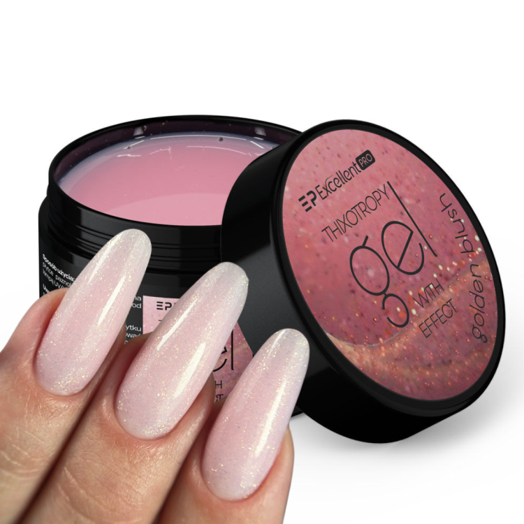 Excellent PRO Thixotropy gel with effect Golden Blush