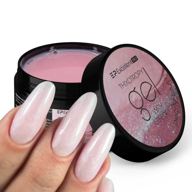 Excellent PRO Thixotropy gel with effect Pearly Blush