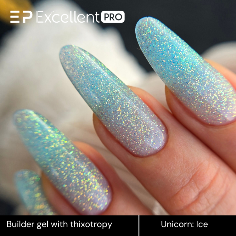 Excellent PRO Thixotropy gel with effect Unicorn Ice