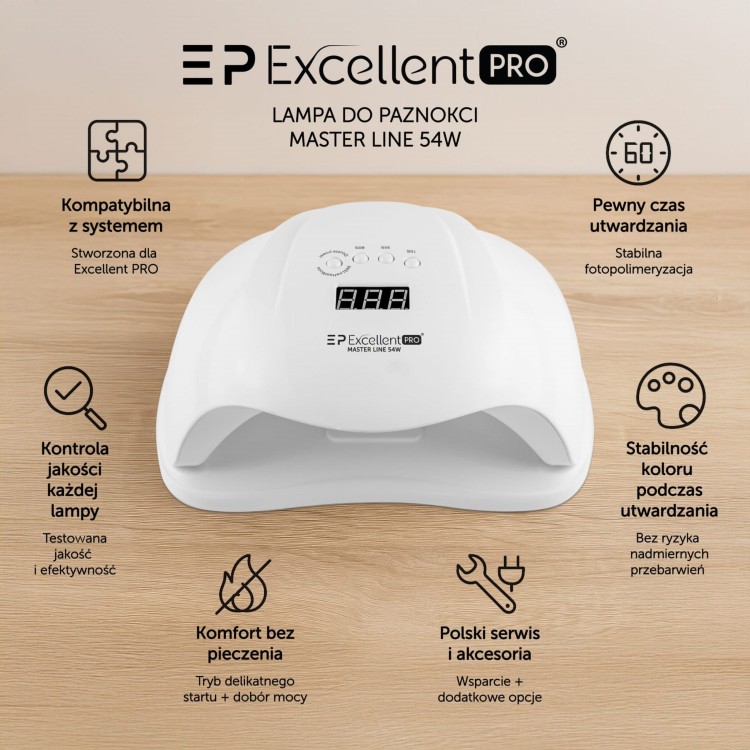 Lampa do paznokci Excellent Pro 54W Master line biała