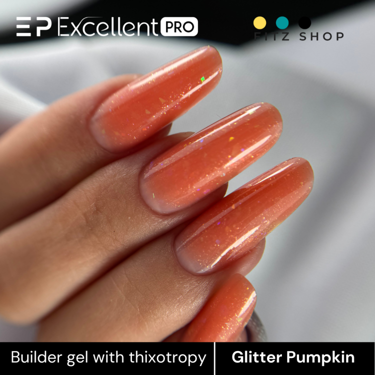 Excellent PRO Thixotropy gel with effect GLITTER PUMPKIN