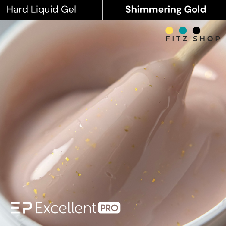 Excellent PRO Hard Liquid Gel Shimmering Gold