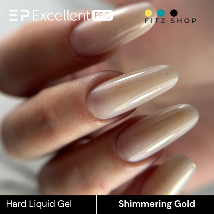 Excellent PRO Hard Liquid Gel Shimmering Gold
