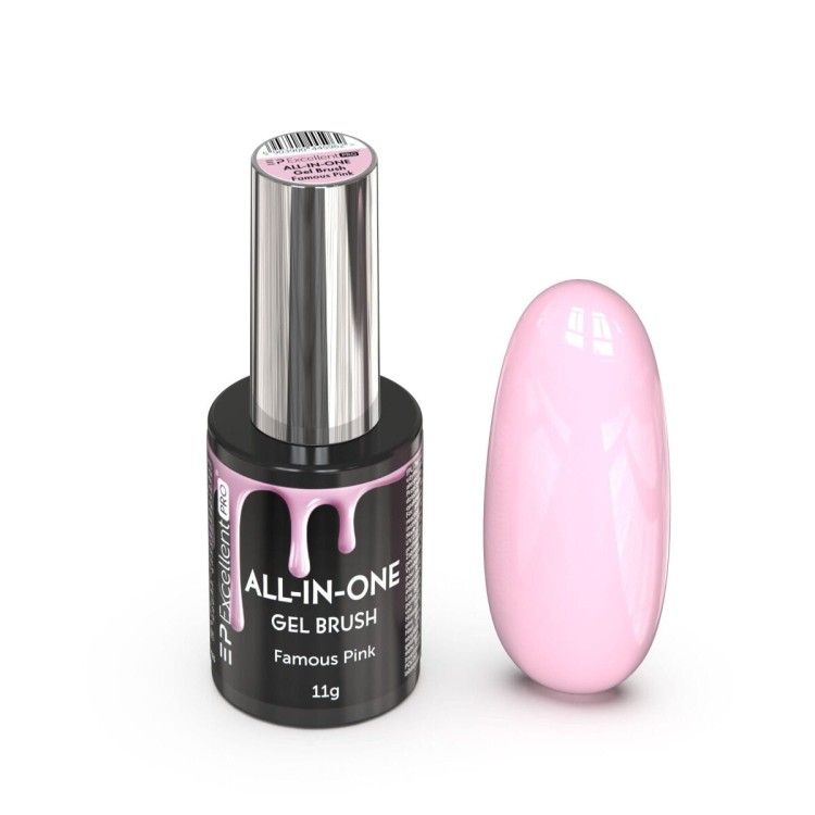 Excellent PRO ALL-IN-ONE Gel Brush Famous Pink 11g