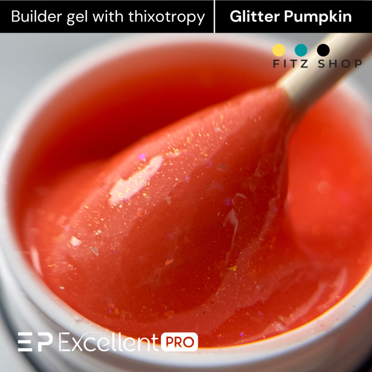 Excellent PRO Thixotropy gel with effect GLITTER PUMPKIN