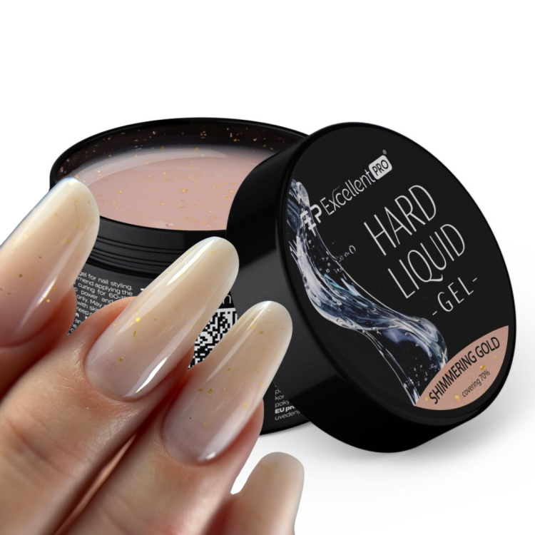 Excellent PRO Hard Liquid Gel Shimmering Gold