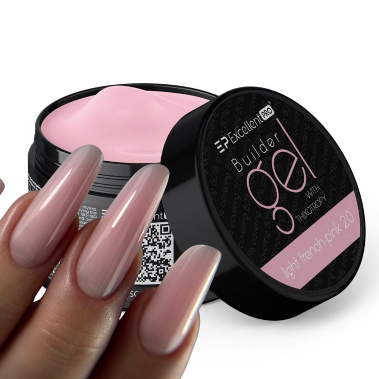 Excellent PRO Builder gel with thixotropy light french pink 2.0