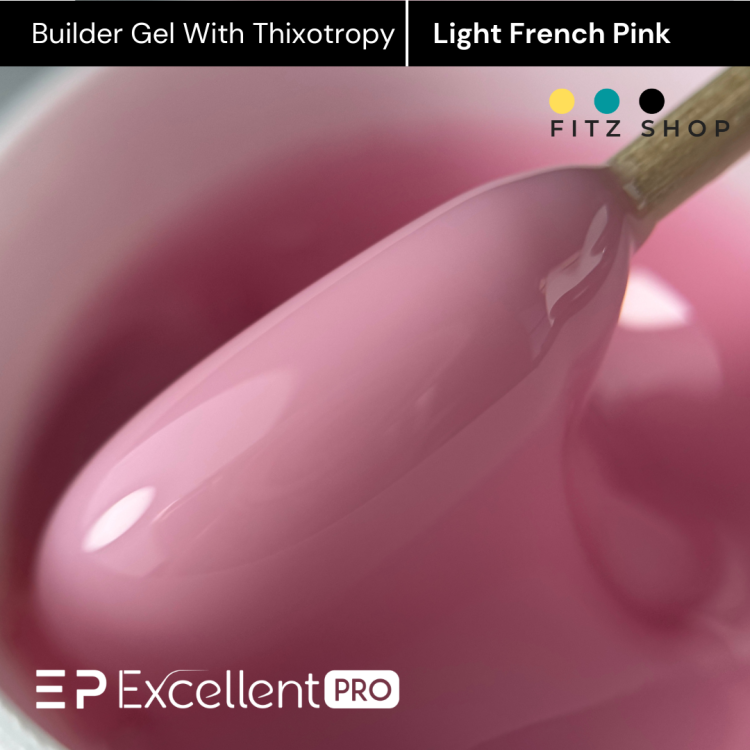 Excellent PRO Builder gel with thixotropy light french pink