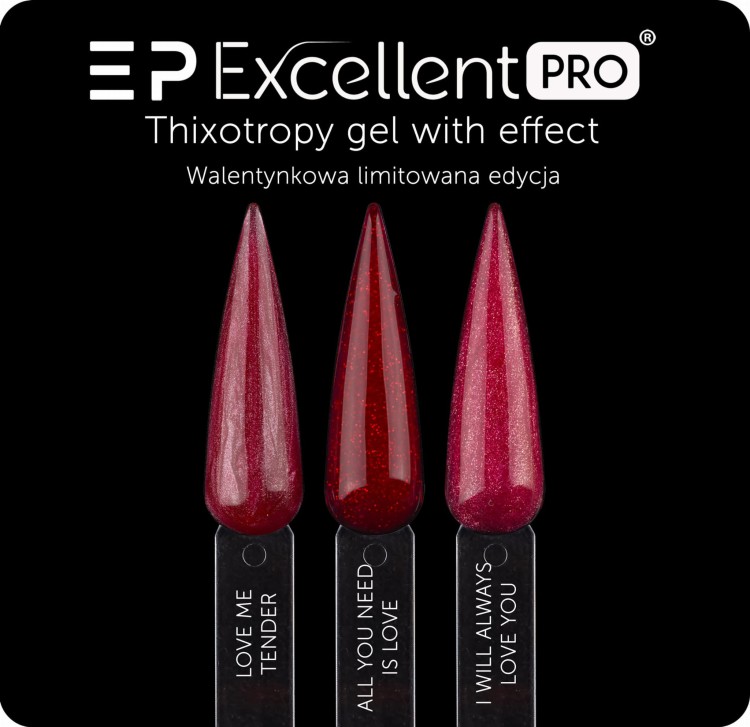 Excellent PRO Thixotropy gel with effect Love Me Tender