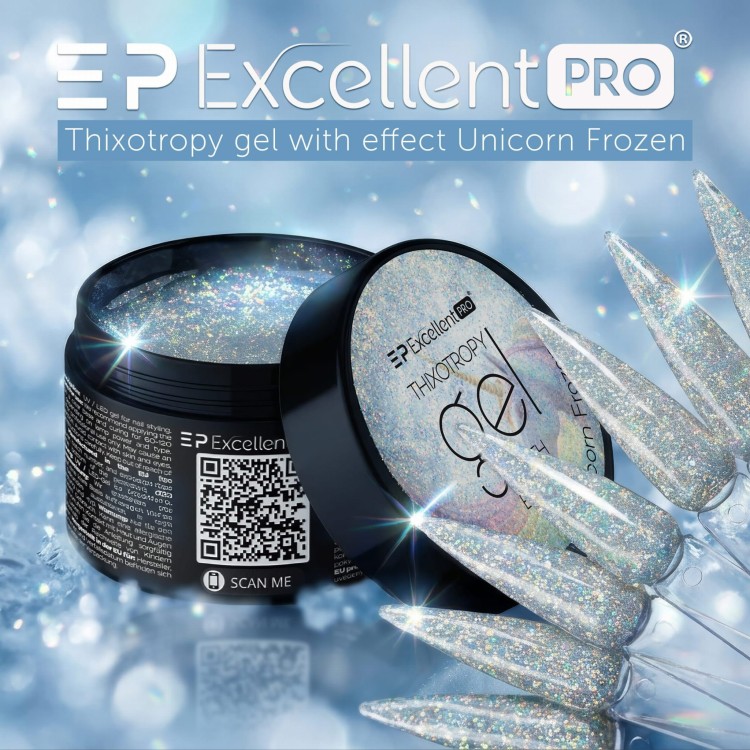 Excellent PRO Thixotropy gel with effect Unicorn Frozen