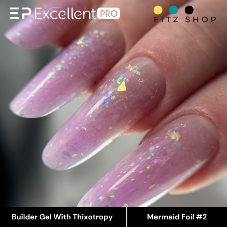 Excellent PRO Thixotropy gel with effect Mermaid Foil #2