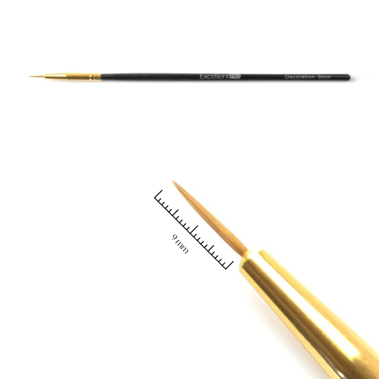 Excellent PRO Pędzelek do zdobień 9mm (black)