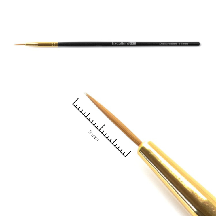 Excellent PRO Pędzelek do zdobień 11mm (black)