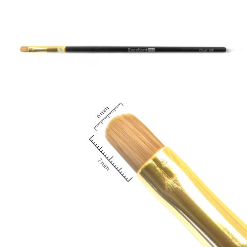 Excellent PRO Pędzelek do żelu #6 Owal (black)