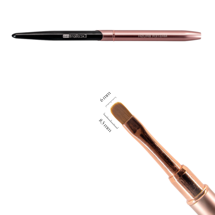 Excellent PRO Pędzelek do żelu #6 Owal (Pink&amp;Black)