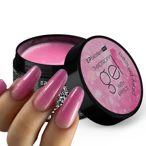 Excellent PRO Thixotropy gel with effect Pinky Princess