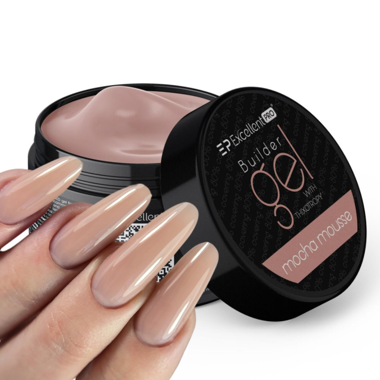 Excellent PRO Builder Gel With Thixotropy Mocha Mousse