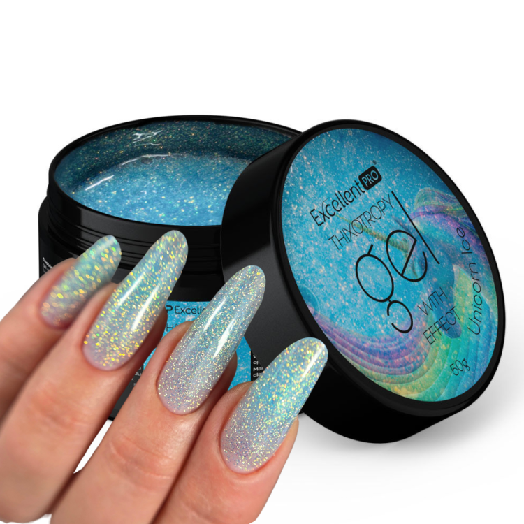 Excellent PRO Thixotropy gel with effect Unicorn Ice