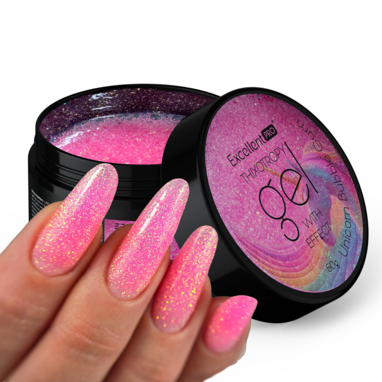 Excellent PRO Thixotropy gel with effect Unicorn Bubble Gum