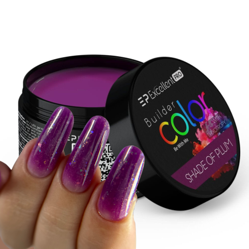 Excellent PRO Thixotropy gel with effect GLOWING PLUM
