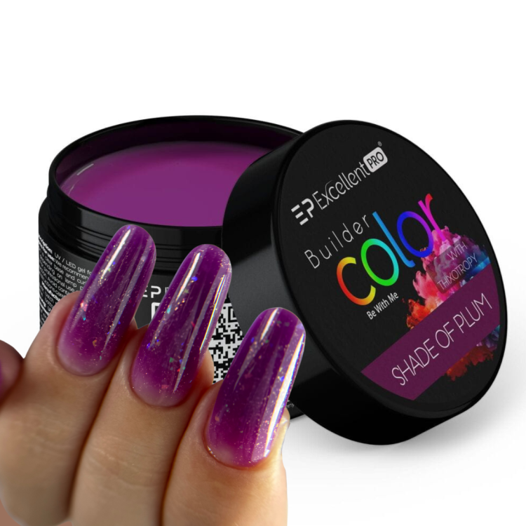 Excellent PRO Thixotropy gel with effect GLOWING PLUM