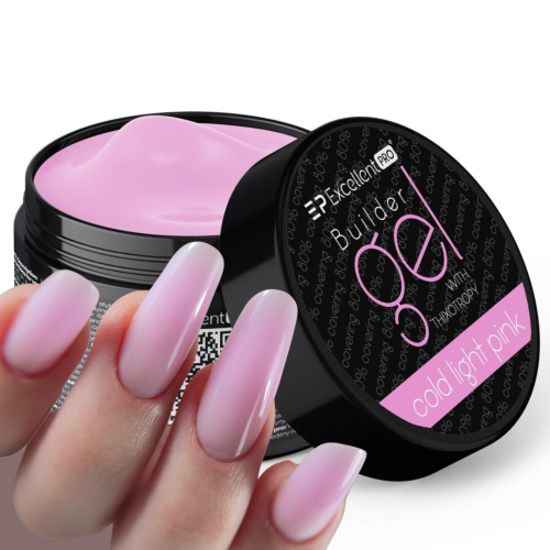 Excellent PRO Builder gel with thixotropy cold light pink 15g