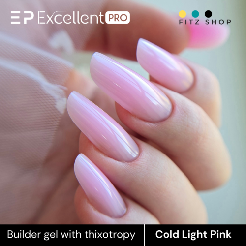 Excellent PRO Builder gel with thixotropy cold light pink 15g