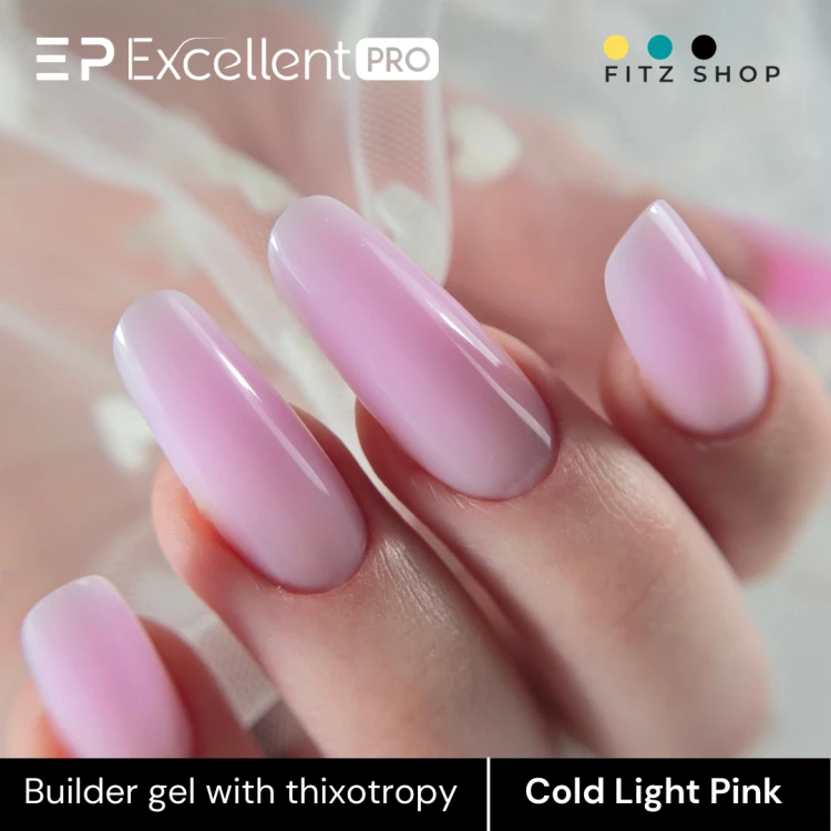 Excellent PRO Builder gel with thixotropy cold light pink 15g