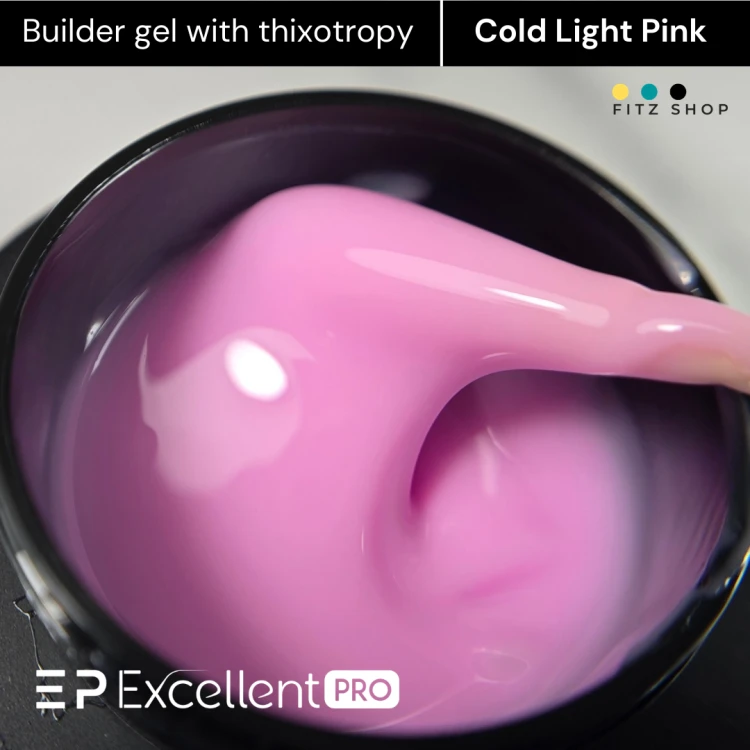 Excellent PRO Builder gel with thixotropy cold light pink 15g