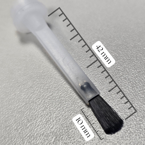 Pedzel do buteleczki - SHORT - CZARNY- 5 szt.