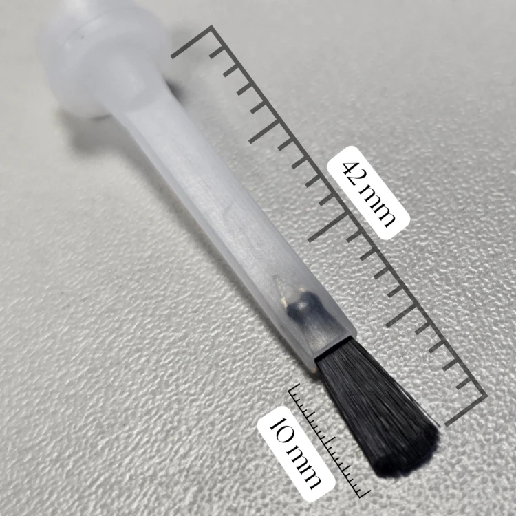 Pedzel do buteleczki - SHORT - CZARNY- 5 szt.