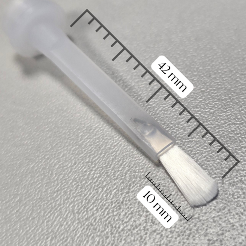 Pędzelek do buteleczki (002)- SHORT - CLEAR - 5 szt.