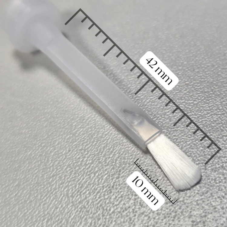 Pędzelek do buteleczki (002)- SHORT - CLEAR - 5 szt.
