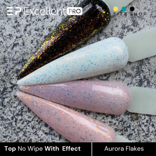 Excellent PRO Top No Wipe With Effect AURORA FLAKES 11g