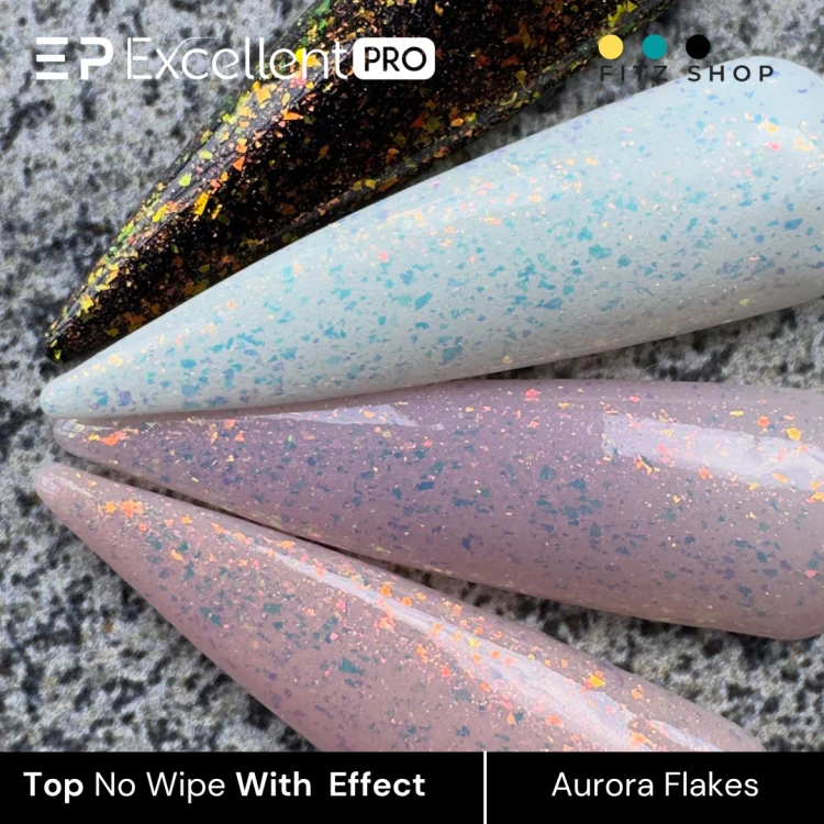 Excellent PRO Top No Wipe With Effect AURORA FLAKES 11g