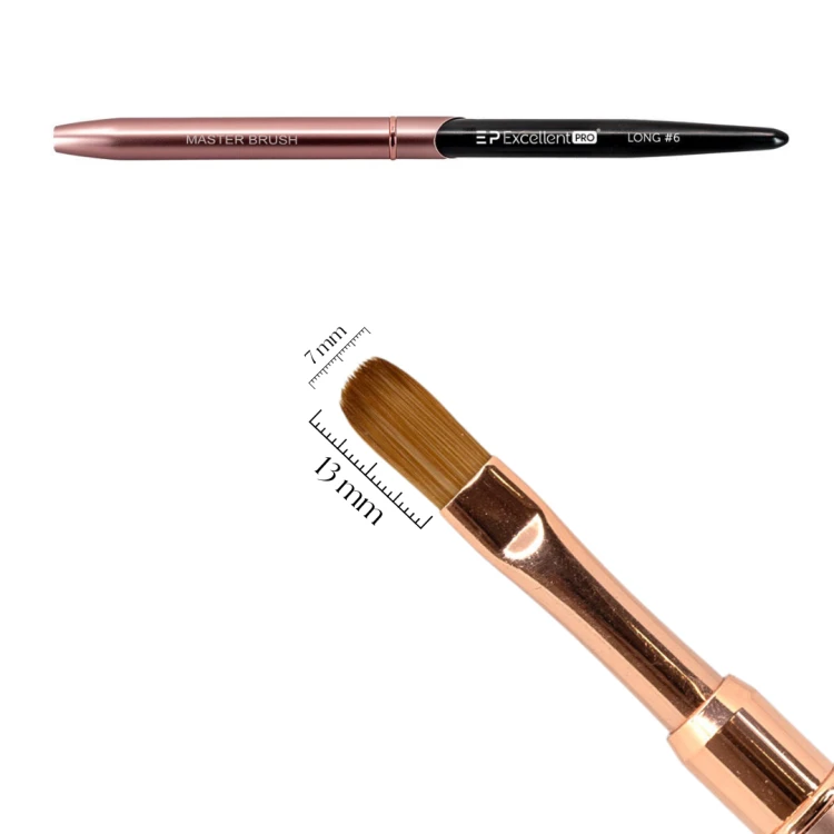 Excellent PRO Pędzelek Long #6 (Pink&amp;Black)