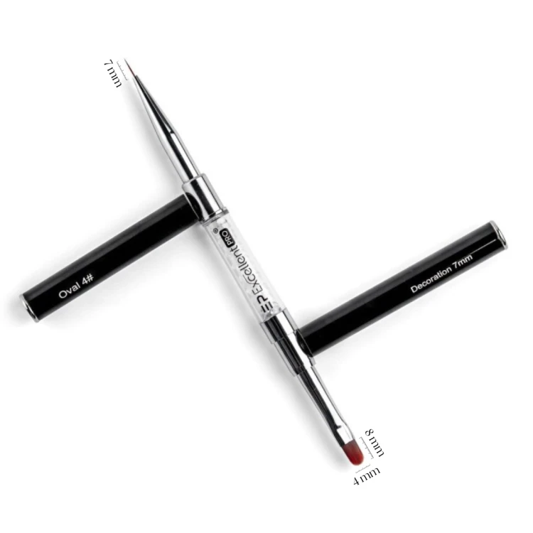 Excellent PRO Pędzelek 2w1: OVAL #4 DECO #7