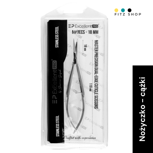 Excellent PRO Master Precision Dual-Edge Cuticle Scissors 18mm (MPDECS)