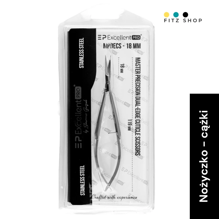 Excellent PRO Master Precision Dual-Edge Cuticle Scissors 18mm (MPDECS)