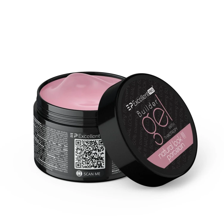 Excellent PRO Builder Gel With Thixotropy Natural Look Porcelain 15g