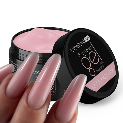 Excellent PRO Builder gel with thixotropy light french pink